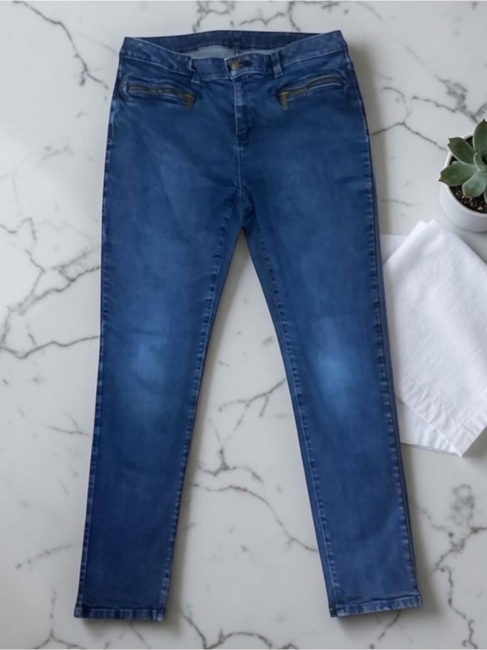 Michael Kors Medium/Dark Wash Stretch Skinny Jeans